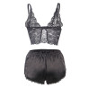 Subblime - 953928 Chemisier De Nuit En Soie Et Dentelle + Culotte Noire L/Xl